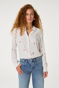 Lot Embro Blouse | Cosy White