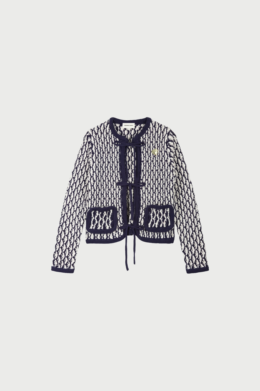 Balou Cardigan | Cosy White/Navy