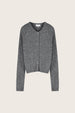 Lidia Button Cardigan | Mid Grey Melange