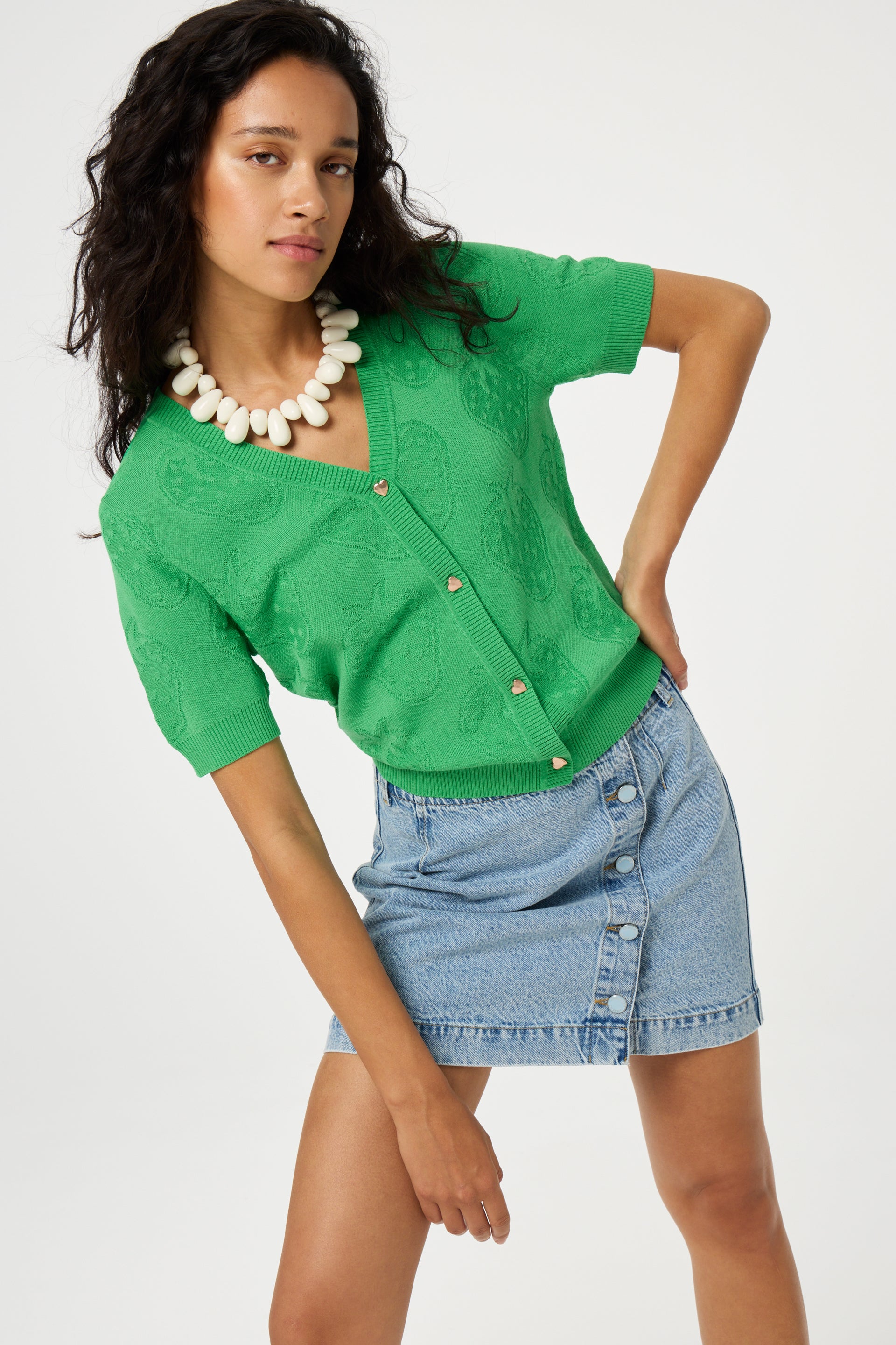 Maddy Cardigan | Green Apple