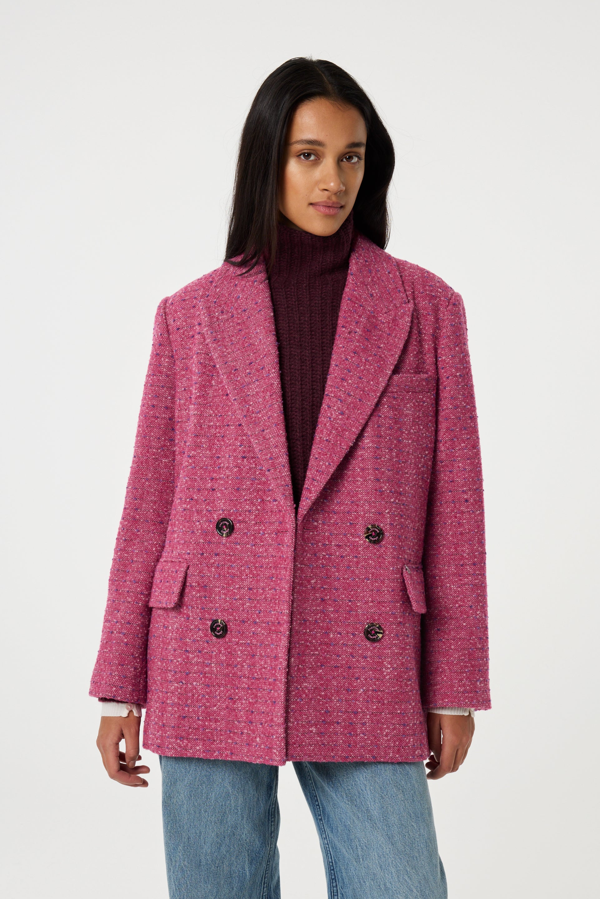 Sabine Coat | Pink Pretty Lips