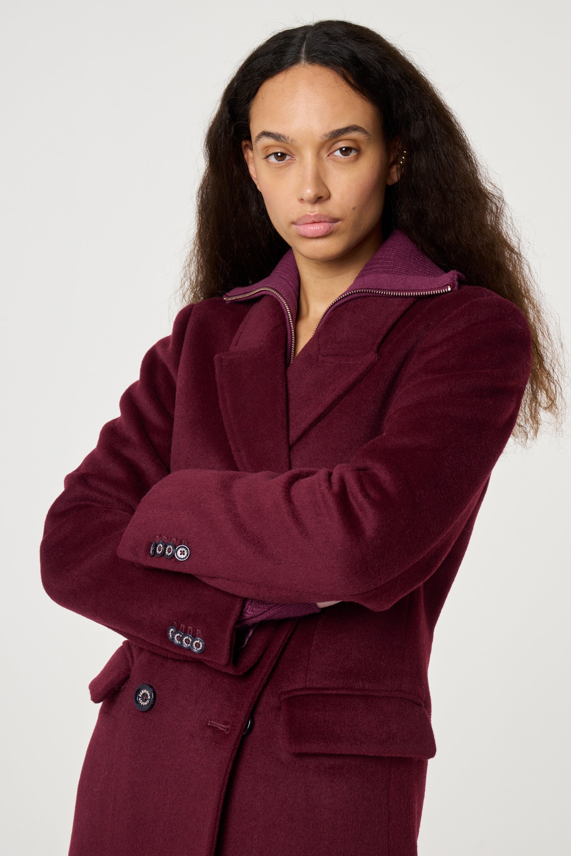 Sophia Coat | Deep Burgundy