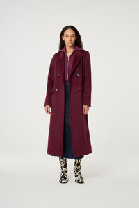 Sophia Coat | Deep Burgundy