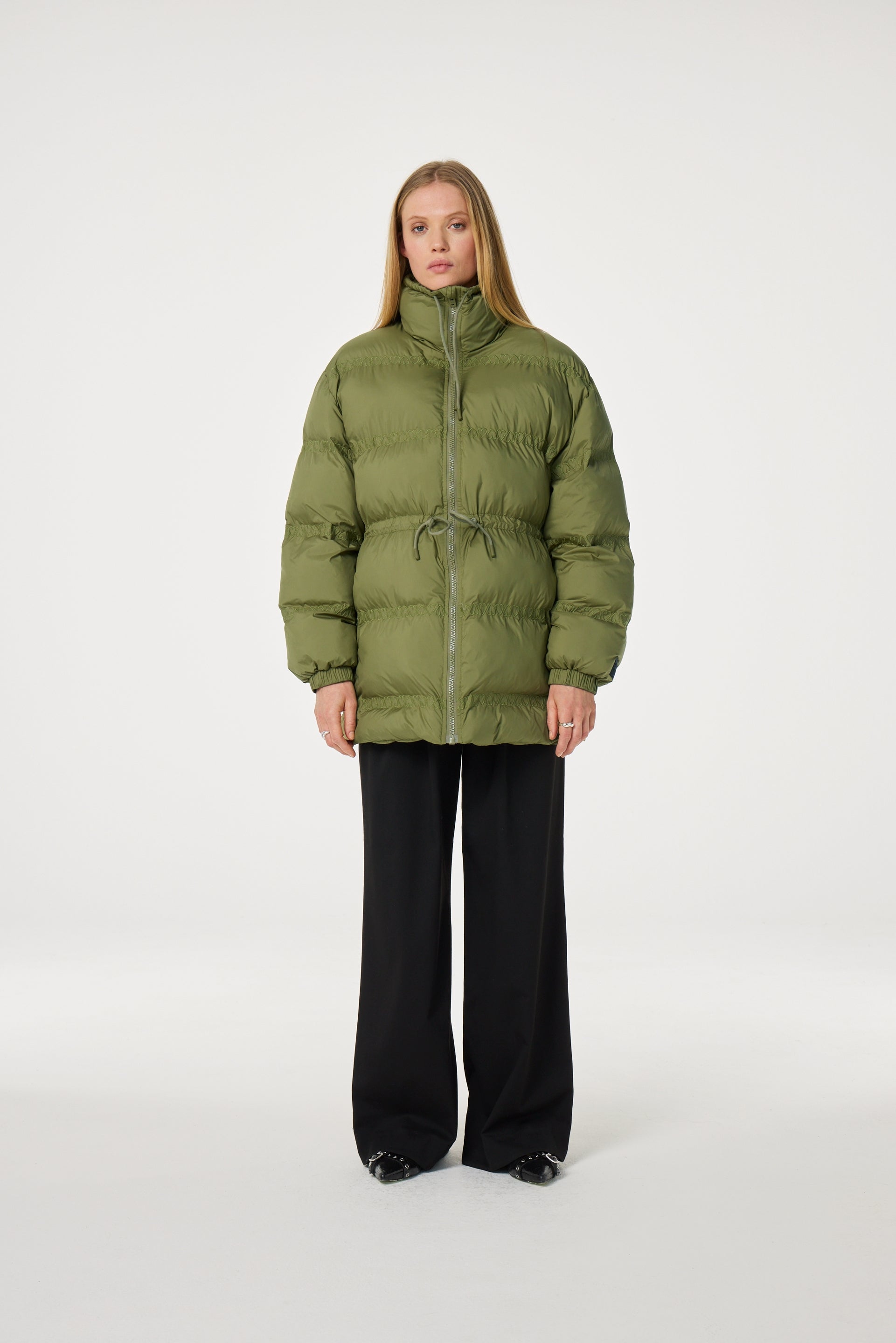 Cisca Puffer Coat | Martini Olive