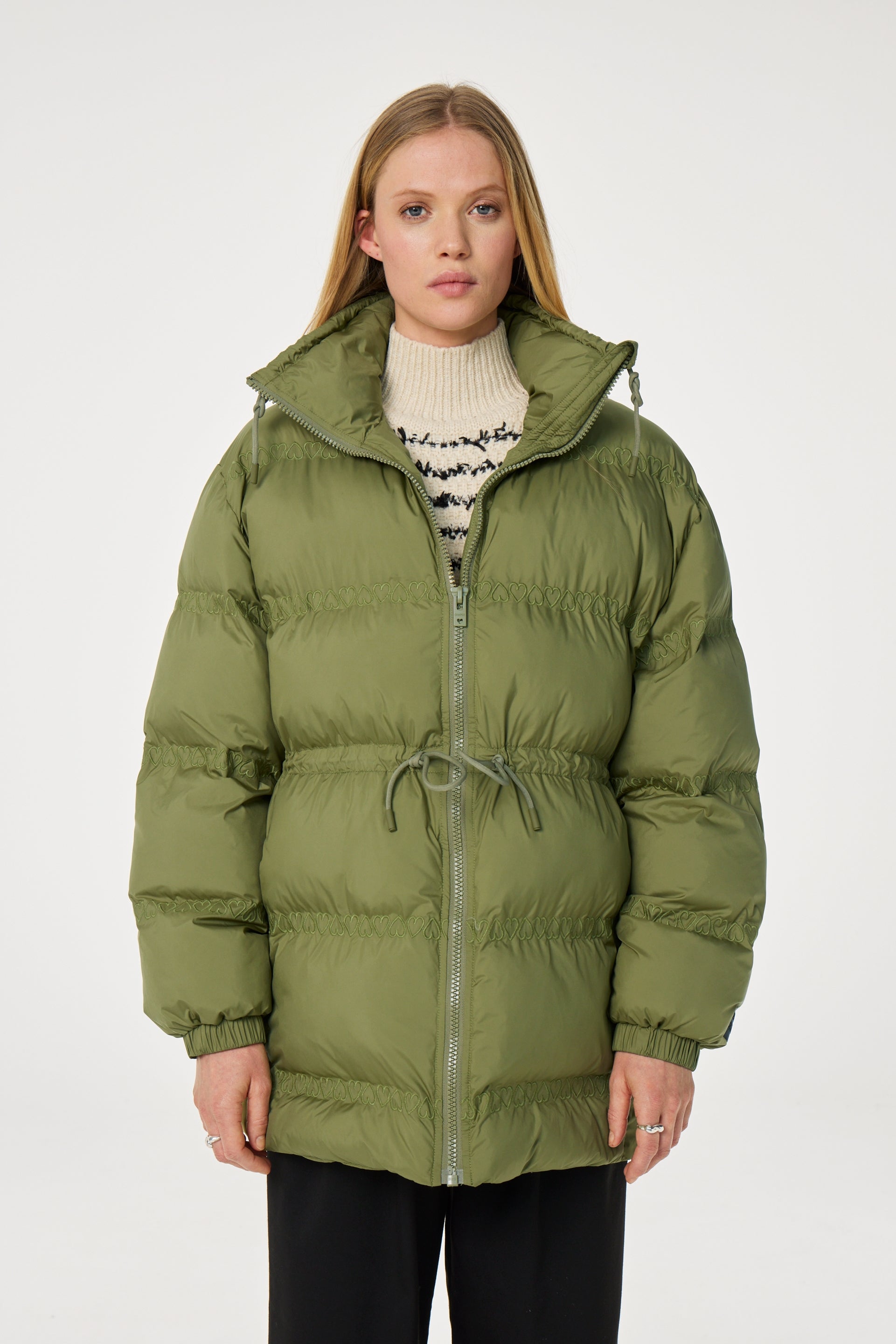 Cisca Puffer Coat | Martini Olive