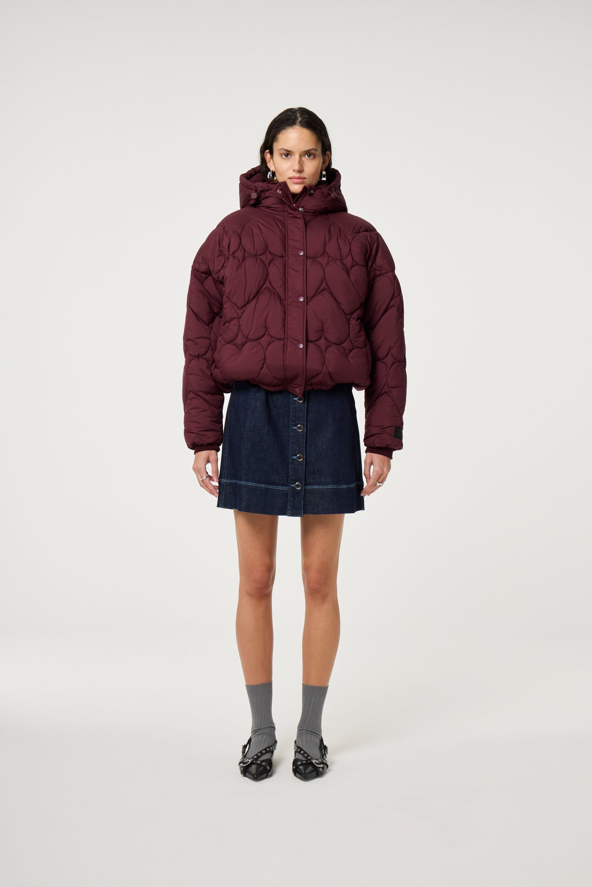 Prisca Puffer | Deep Burgundy
