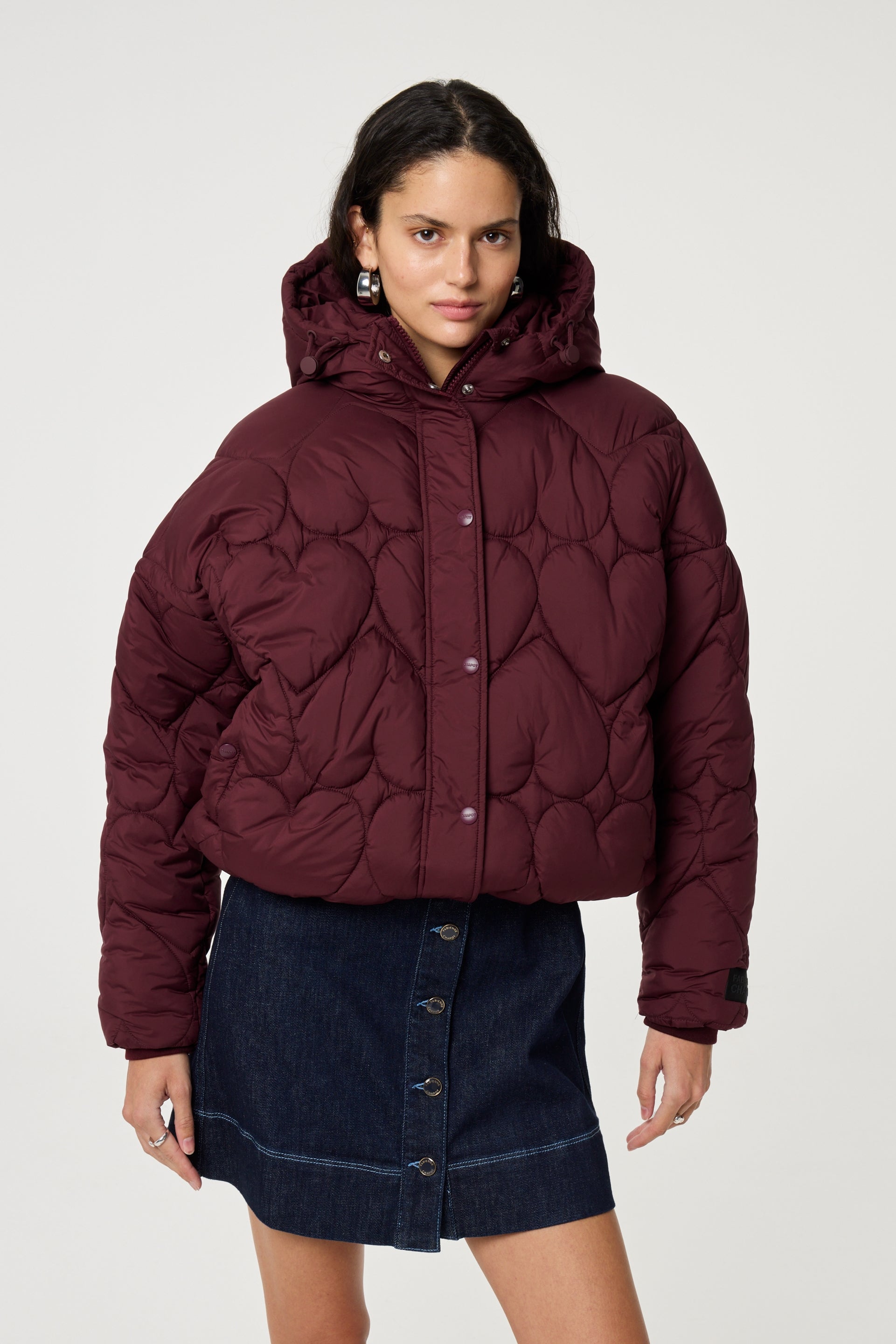 Prisca Puffer | Deep Burgundy