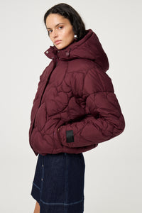 Prisca Puffer | Deep Burgundy