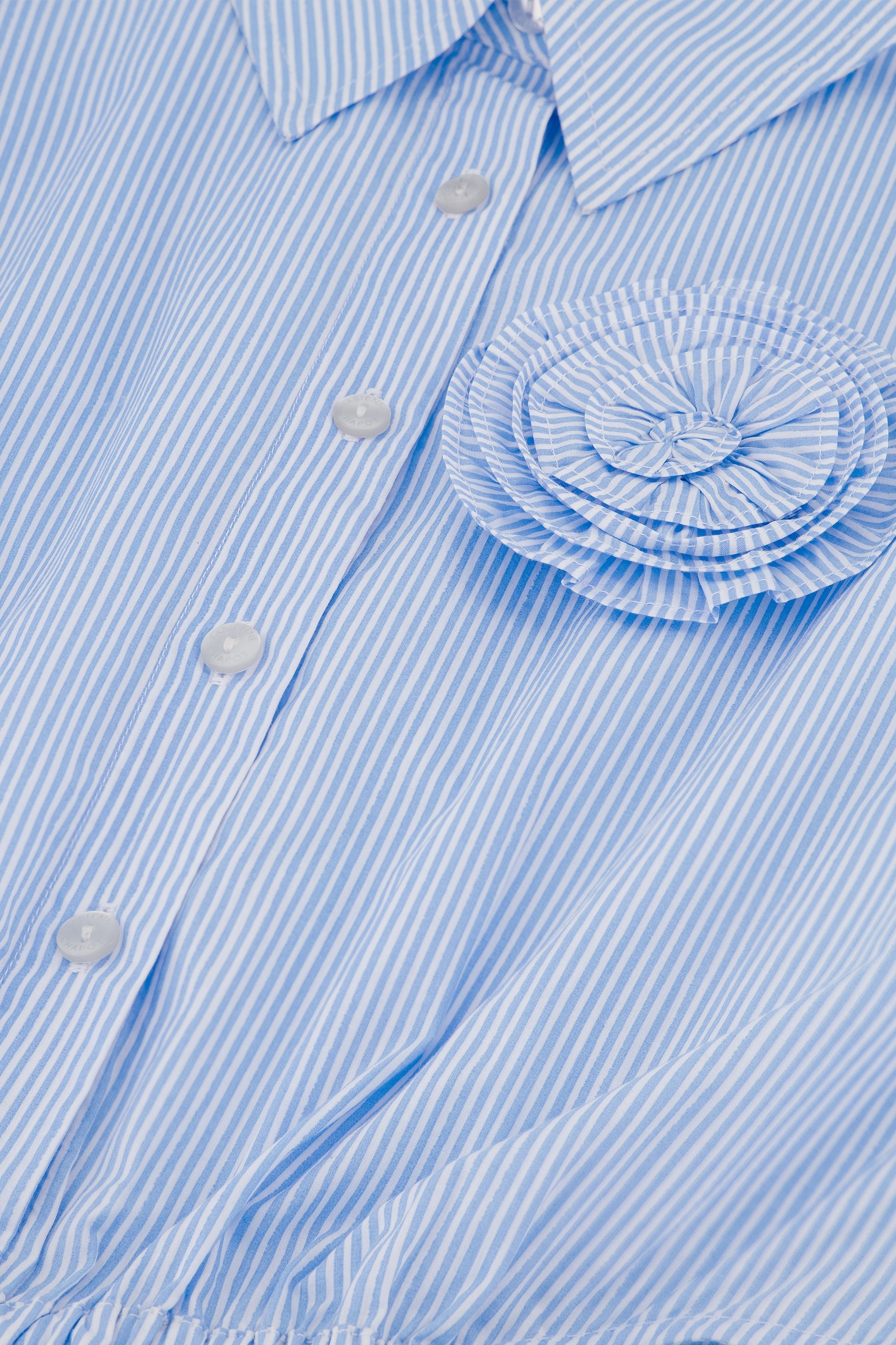 Camila Dress | Warm White/Pool Blue