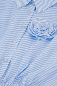 Camila Dress | Warm White/Pool Blue