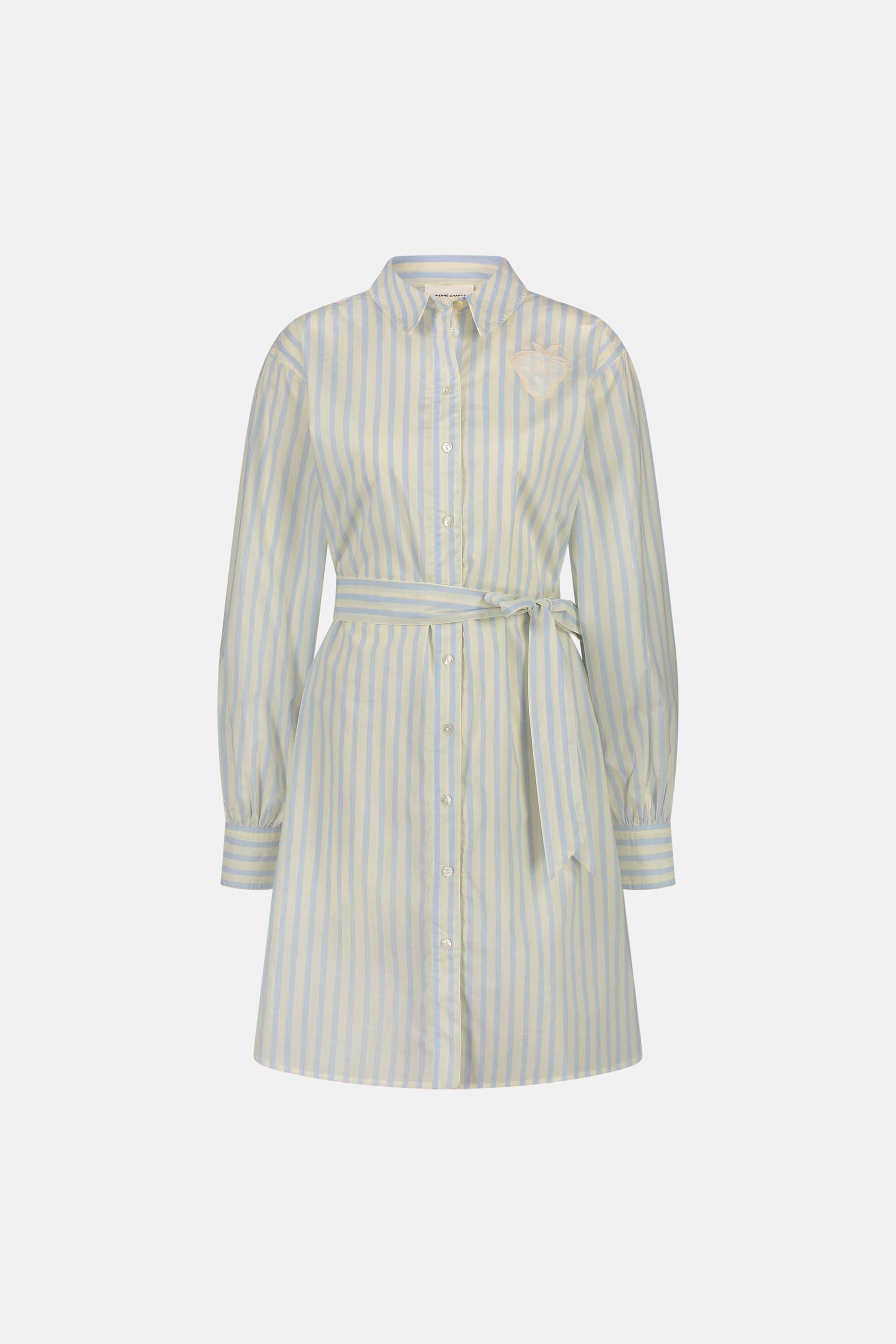 Allie Dress | Warm White/Pool Blue