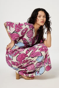 Jonne Dress | Warm White/Plum Part