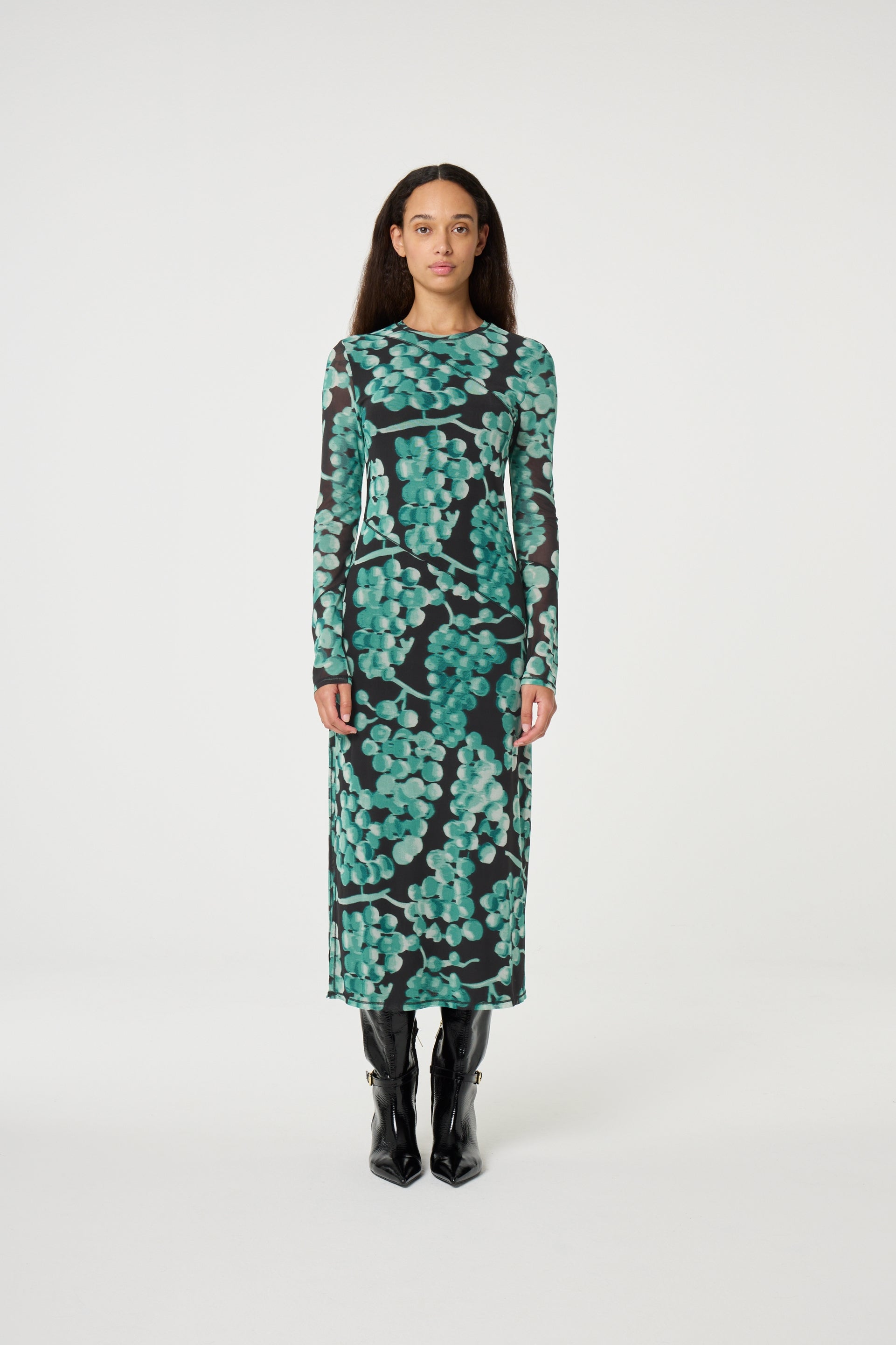 Sam Dress | Black/Mint Green