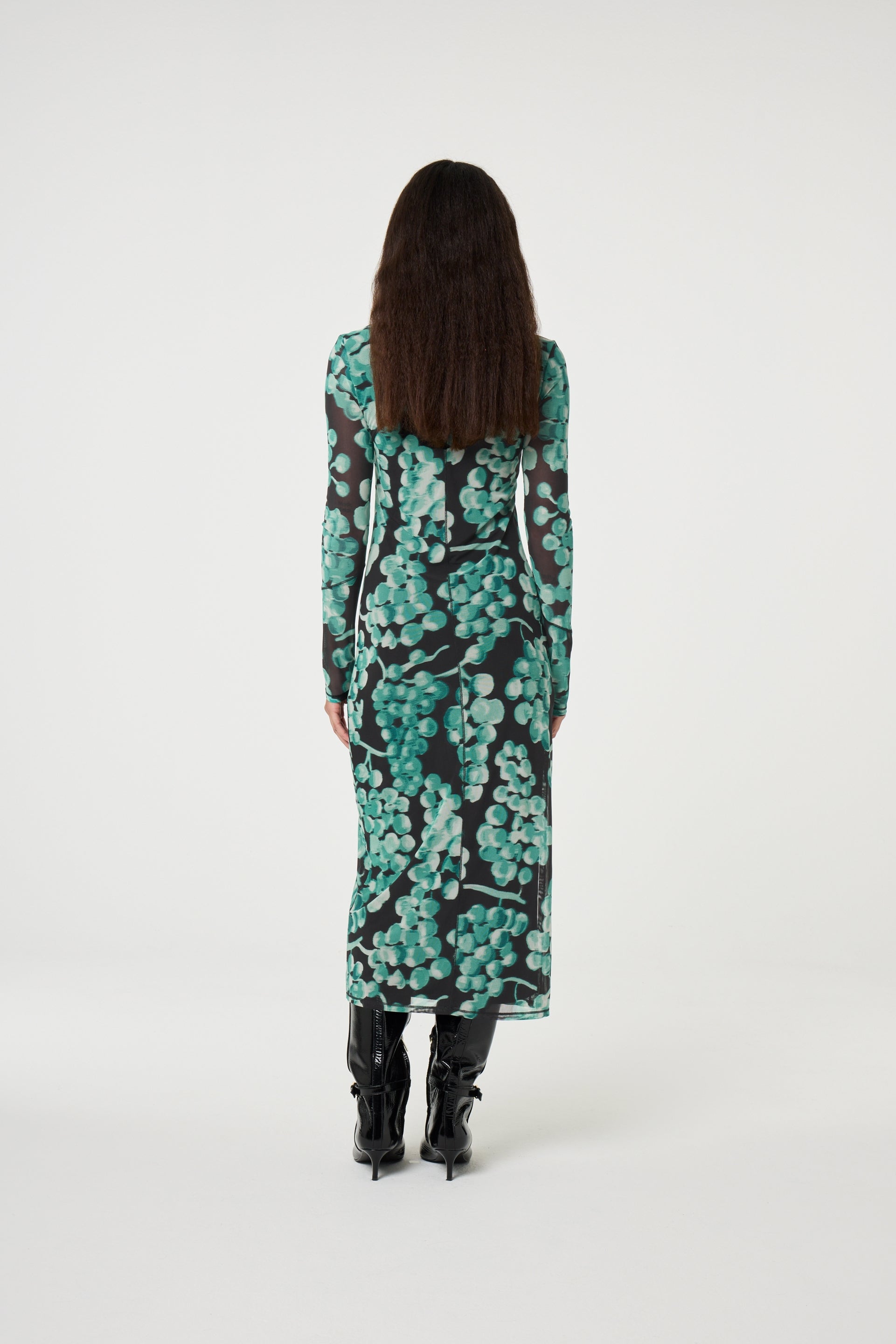 Sam Dress | Black/Mint Green