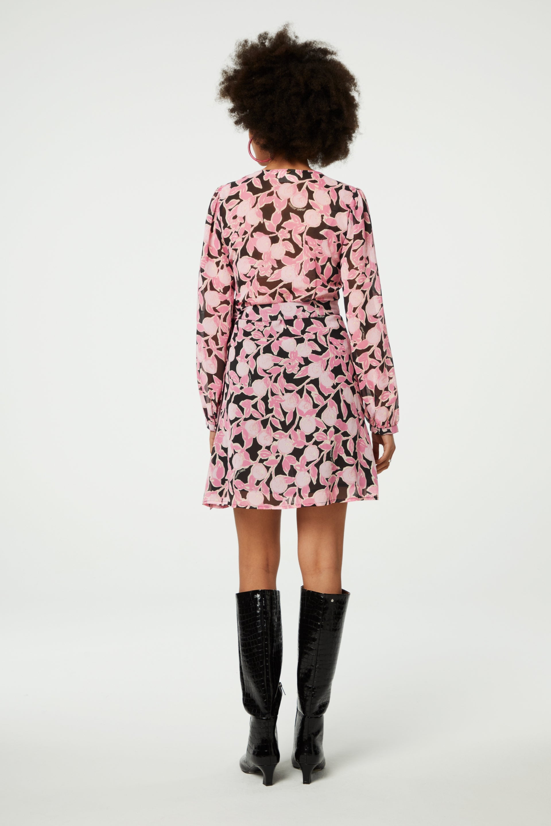 Nia Short Dress | Black/Pink Rodeo