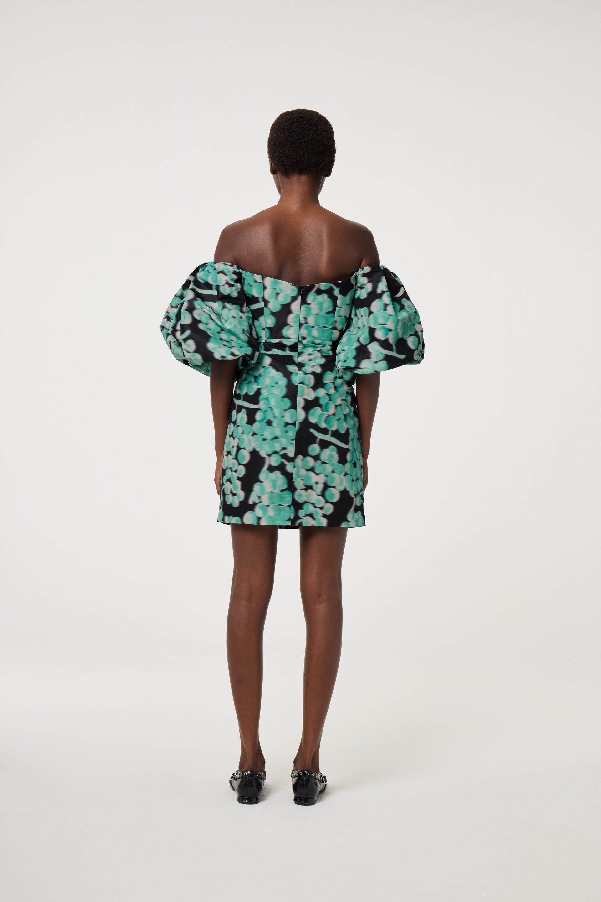 Shiraz Dress | Black/Mint Green