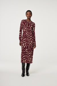 Quint Dress | Deep Burgundy/Creme