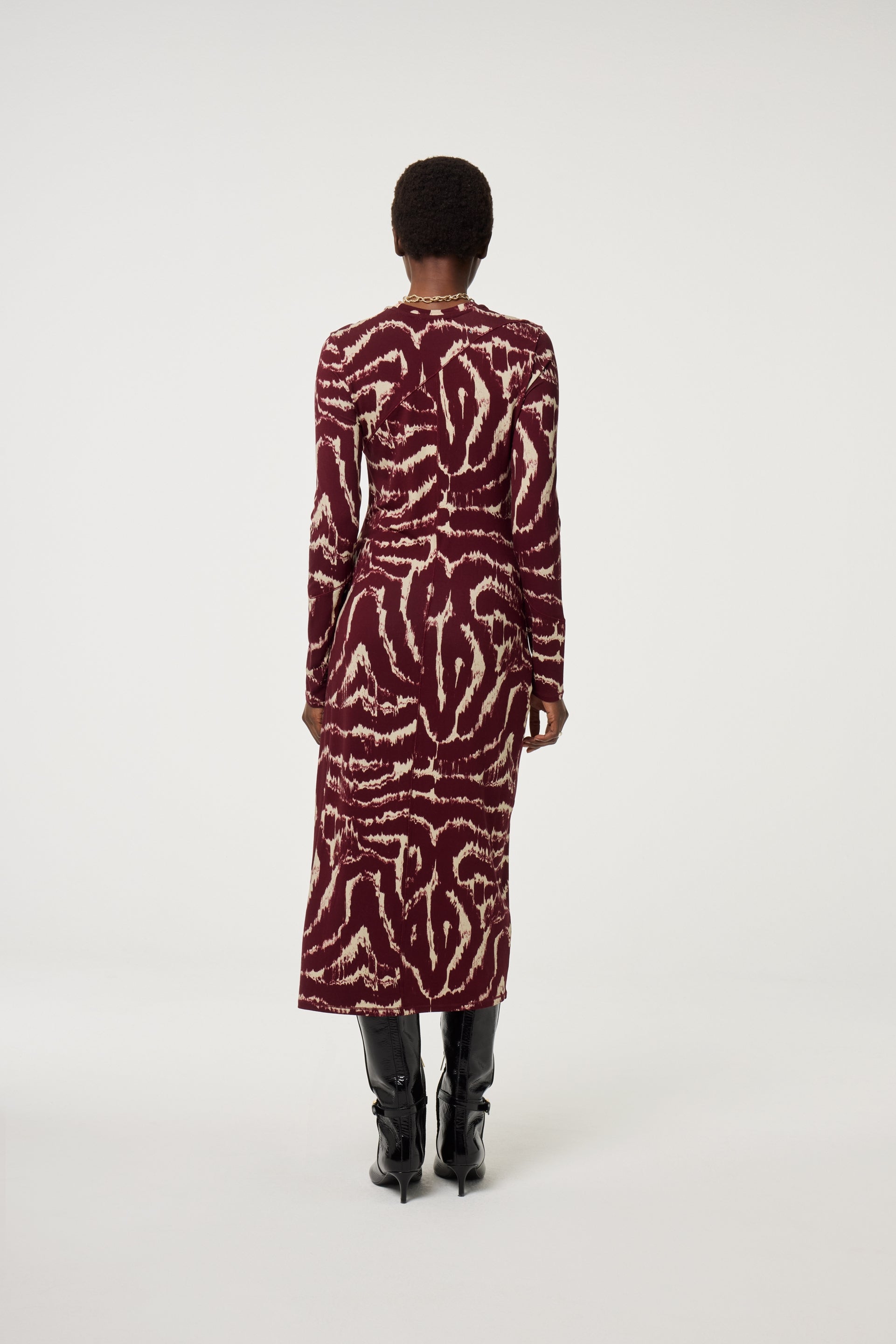 Quint Dress | Deep Burgundy/Creme