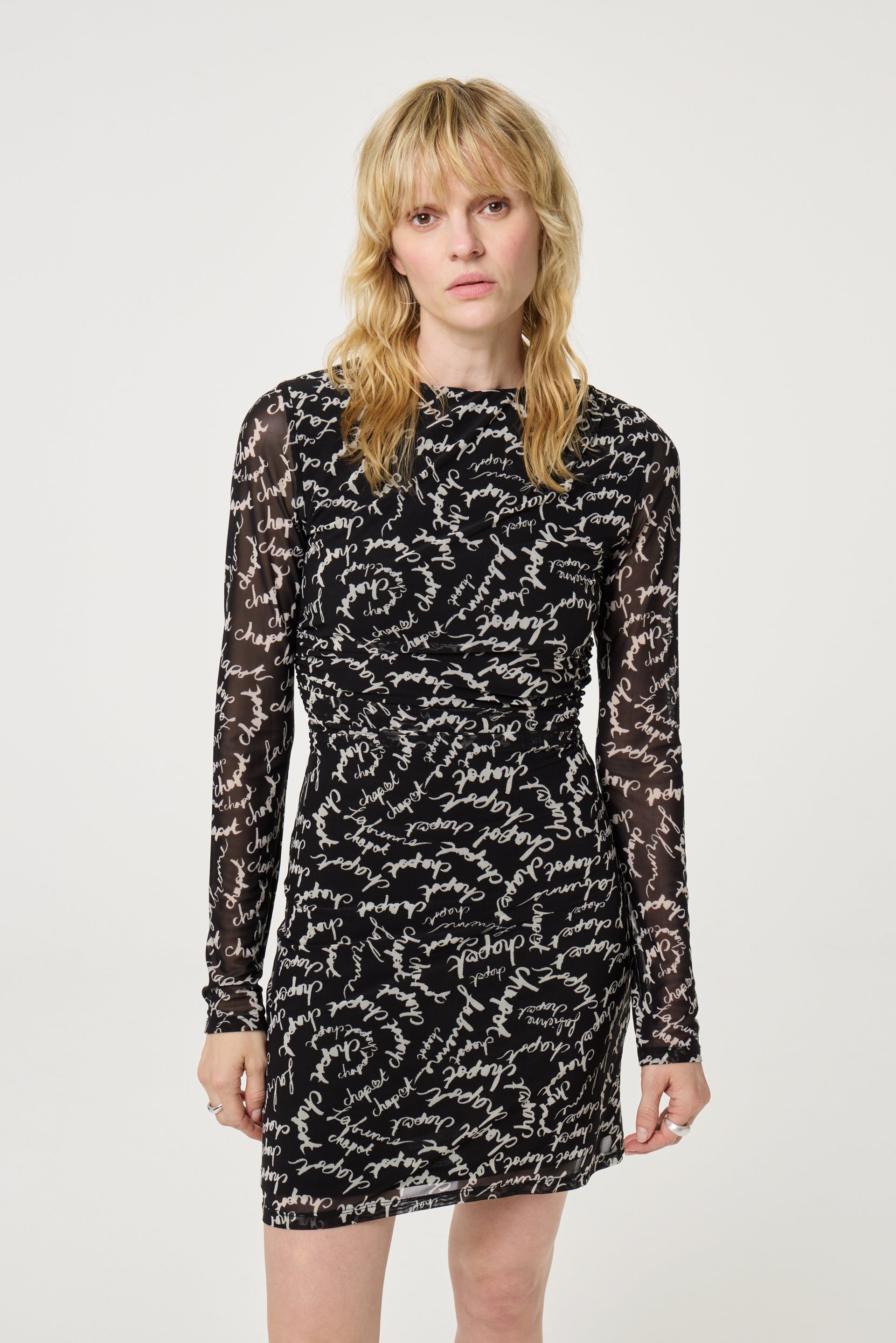 Ashley Dress | Black/White