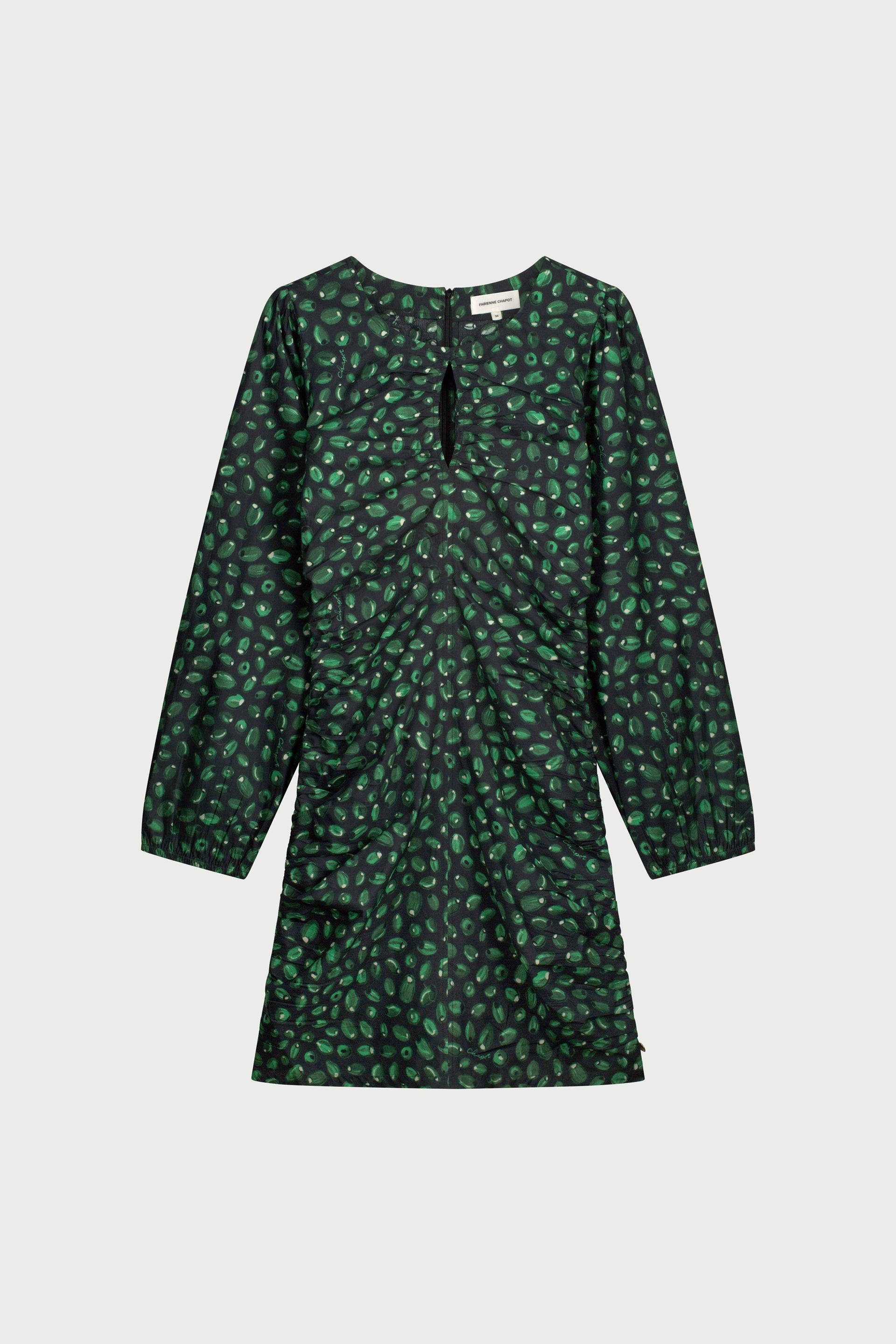 Maartje Dress | Creme Brulee/Green G