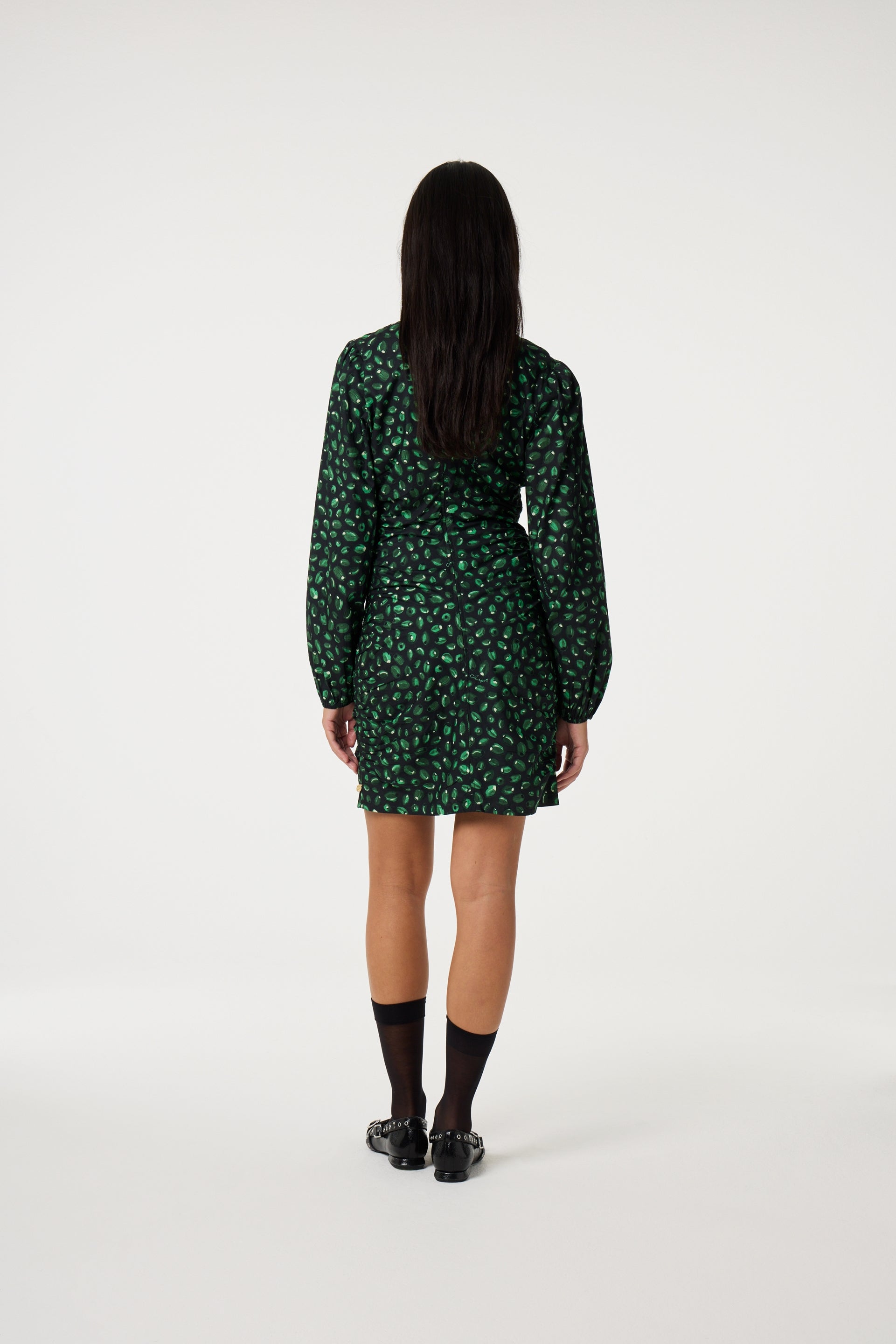 Maartje Dress | Creme Brulee/Green G