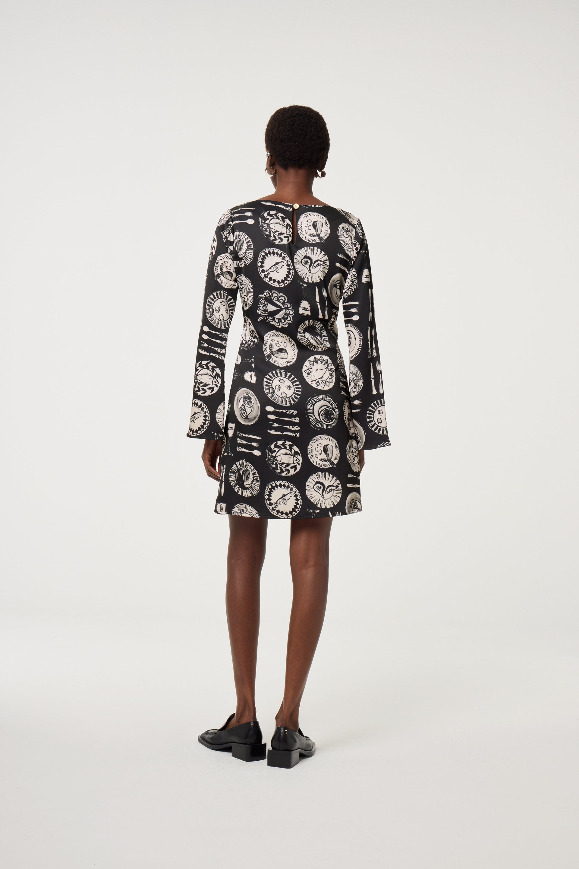 Emile Dress | Black/Creme Brulee