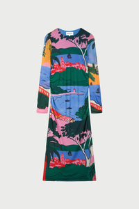 Samara Dress | Marina Blue/Evergreen