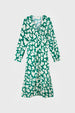 Ana Dress | Evergreen/Cosy White