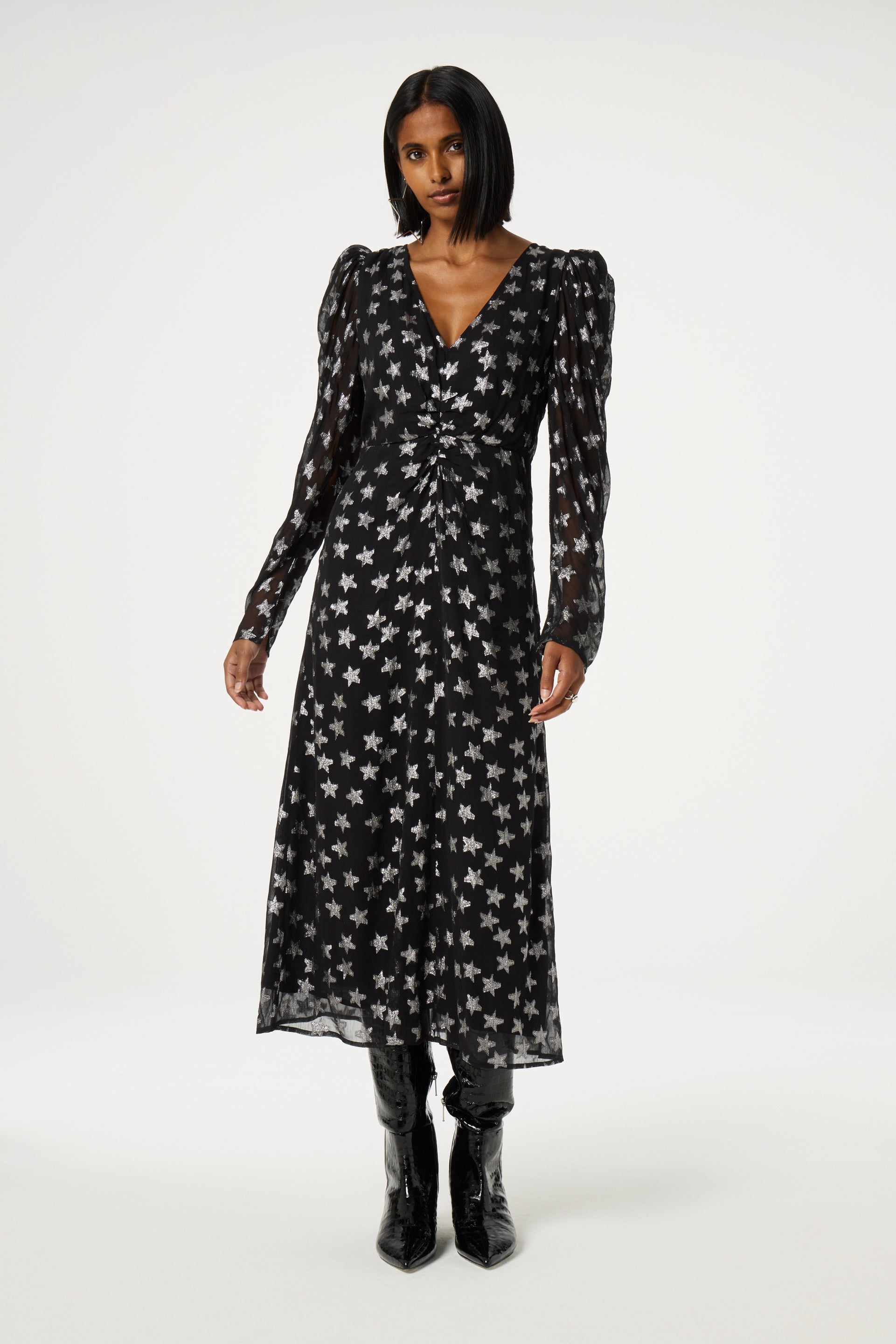 Vera Dress Black/Silver – Fabienne Chapot - Main Image