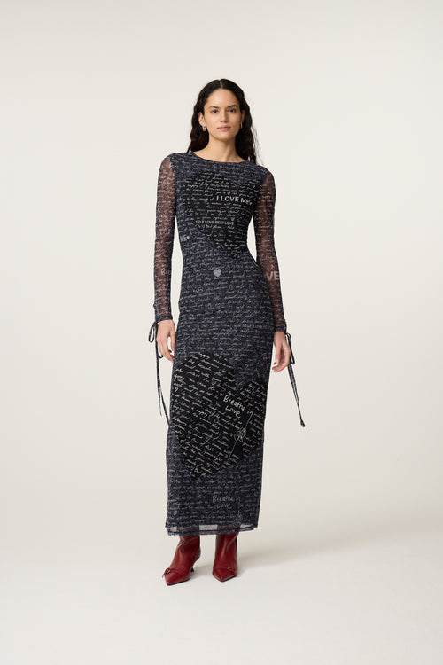 Cardea Dress | Cosy White/Black