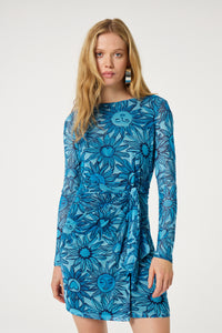 Lilo Short Dress | Blue Lilly/Azure Blu