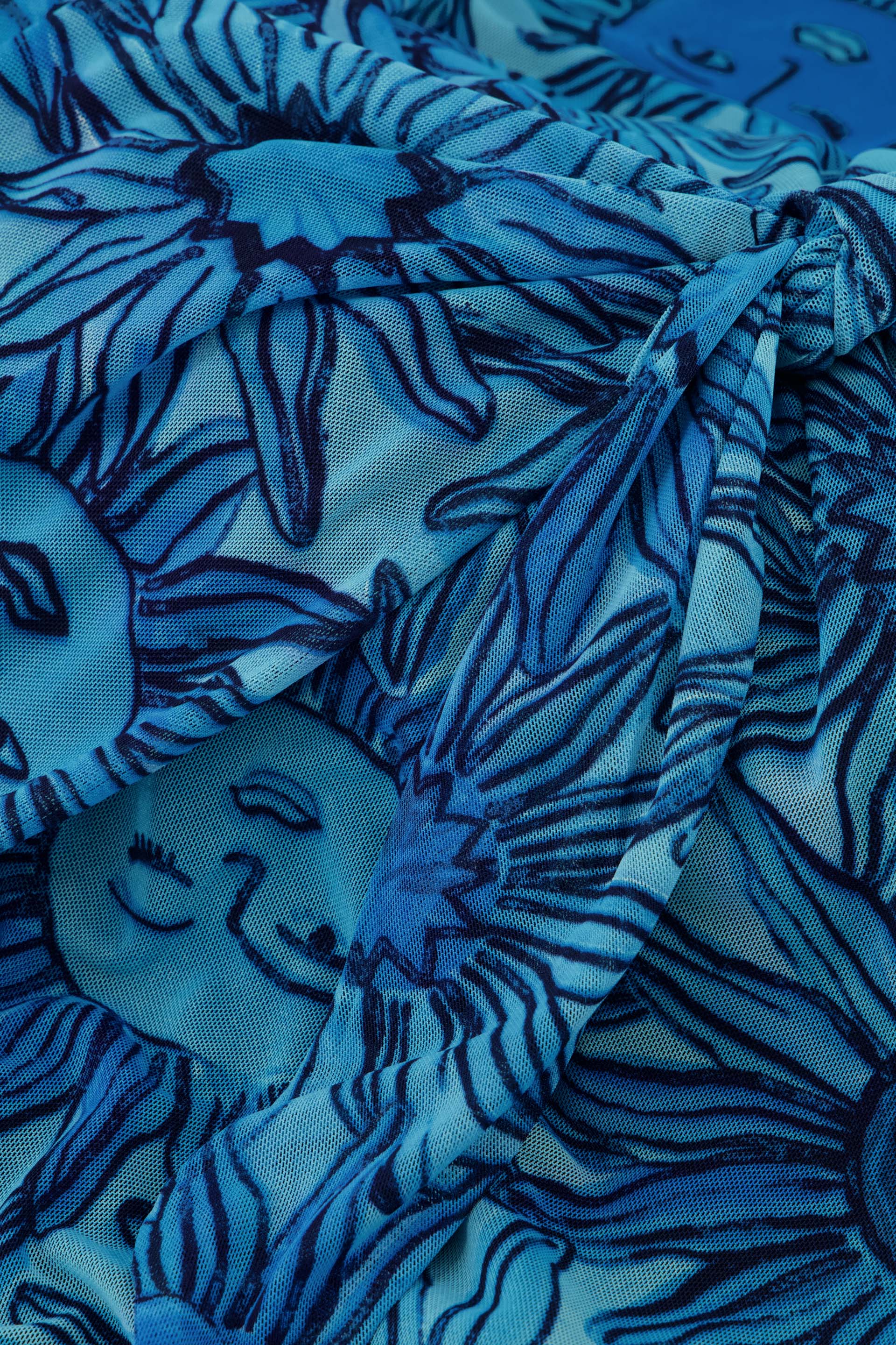 Lilo Short Dress | Blue Lilly/Azure Blu