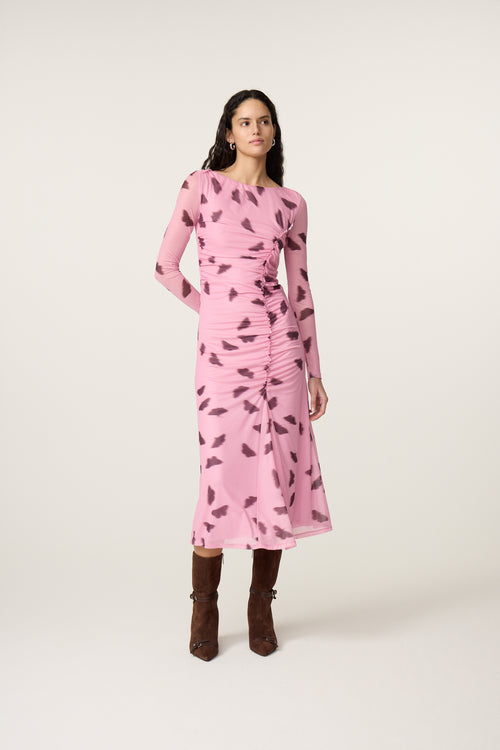 Lilea Dress | Pink Rose/Brown
