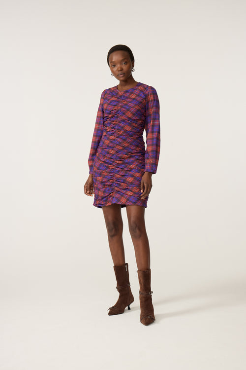 Leyla Dress | Deep Purple/Orange