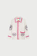 Melodie Embro Jacket | Cosy White