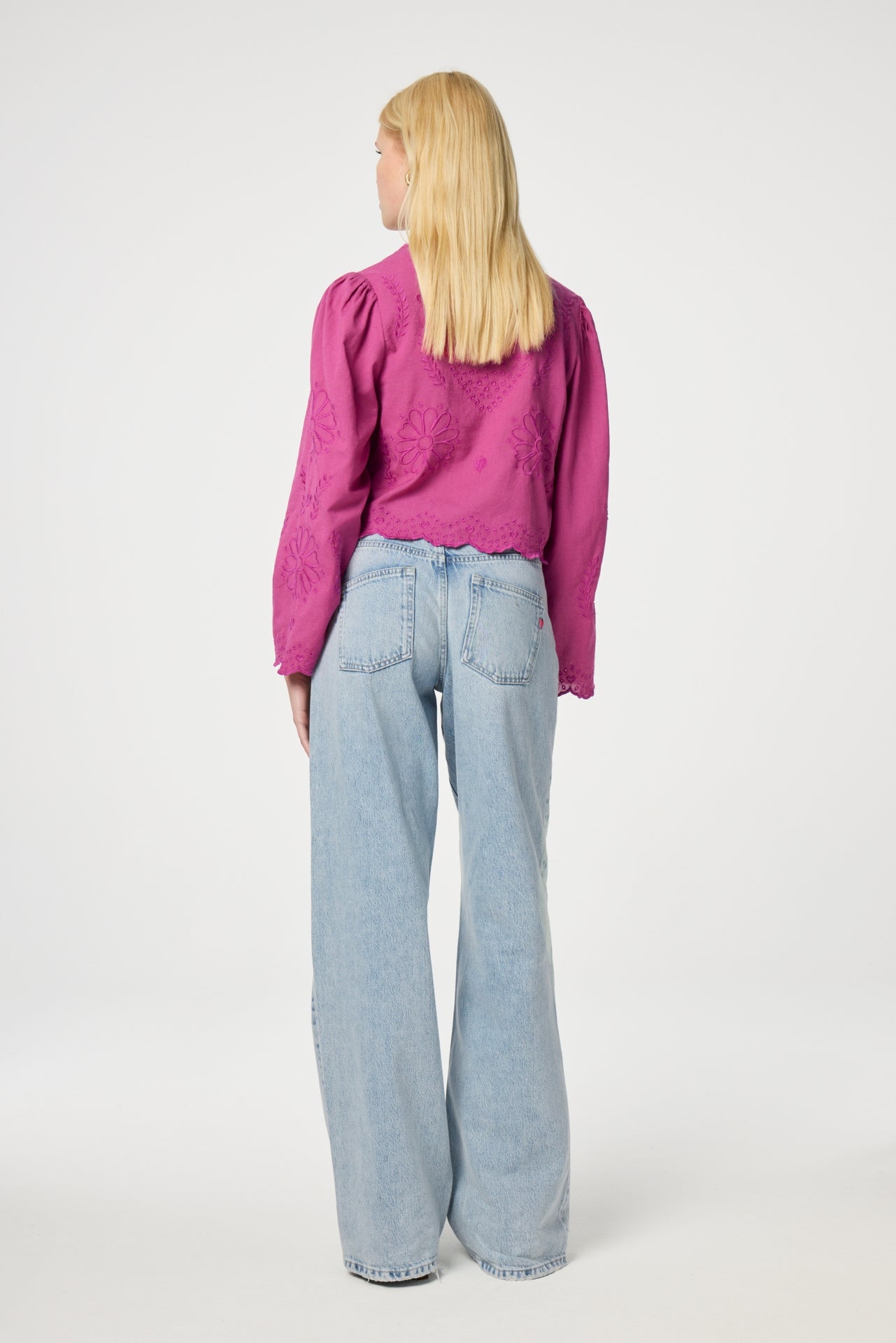 Lucy Wide Leg Jeans | Faded Light Blue