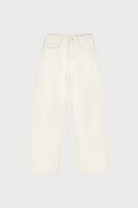 Betty Barrel Jeans | Cream White