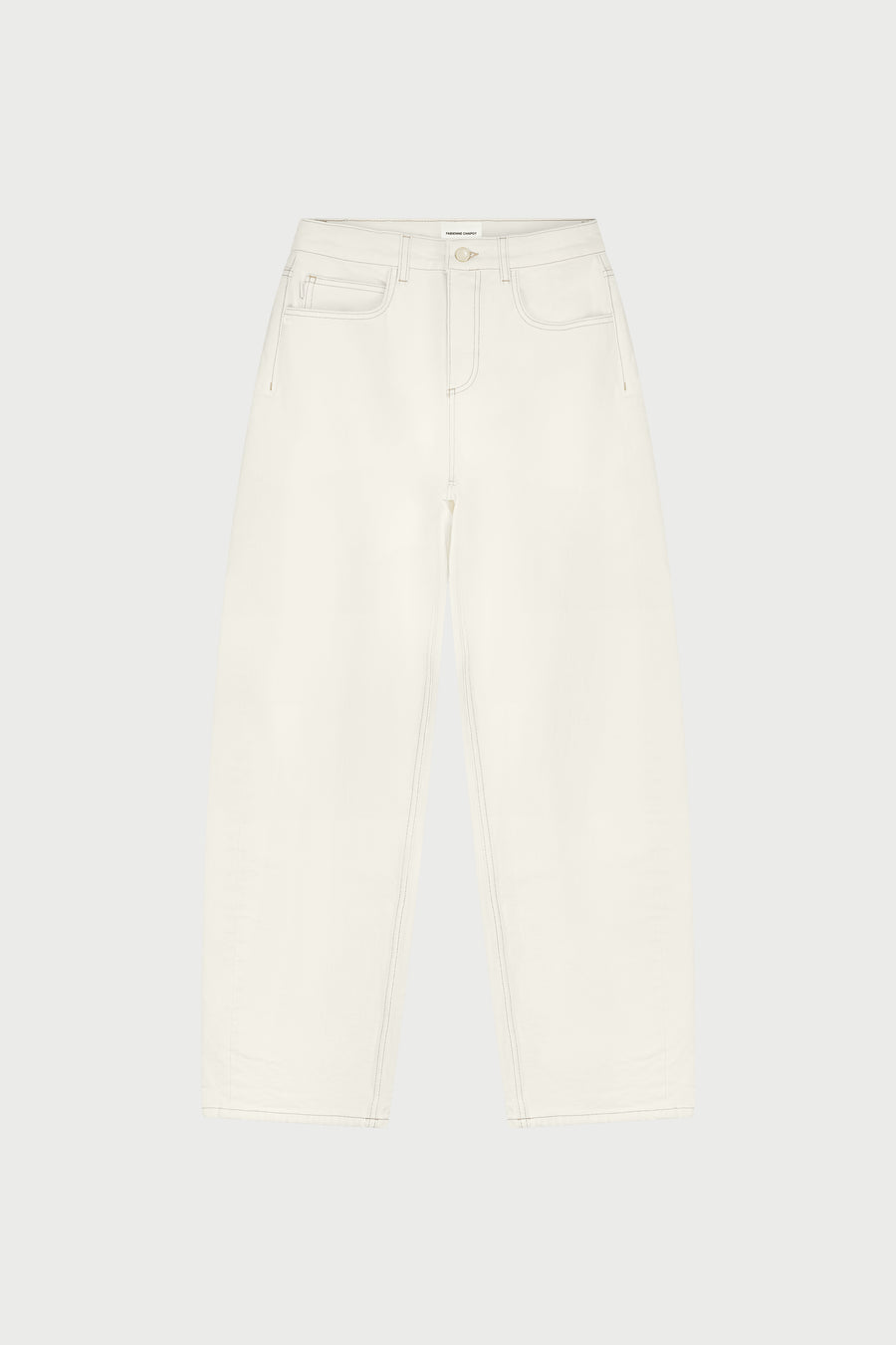 Betty Barrel Jeans | Cream White