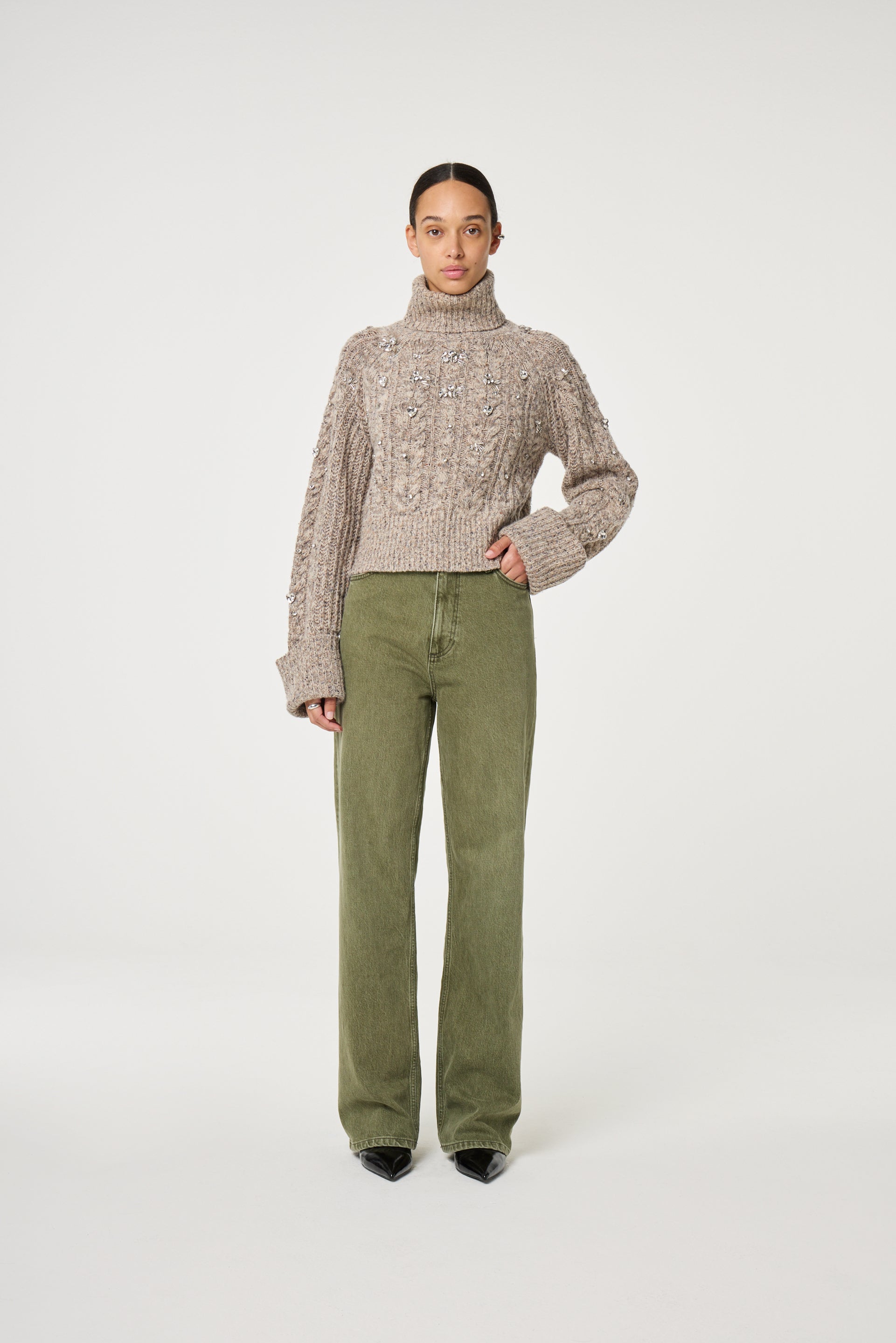 Zoe Boyfriend Jeans | Martini Olive