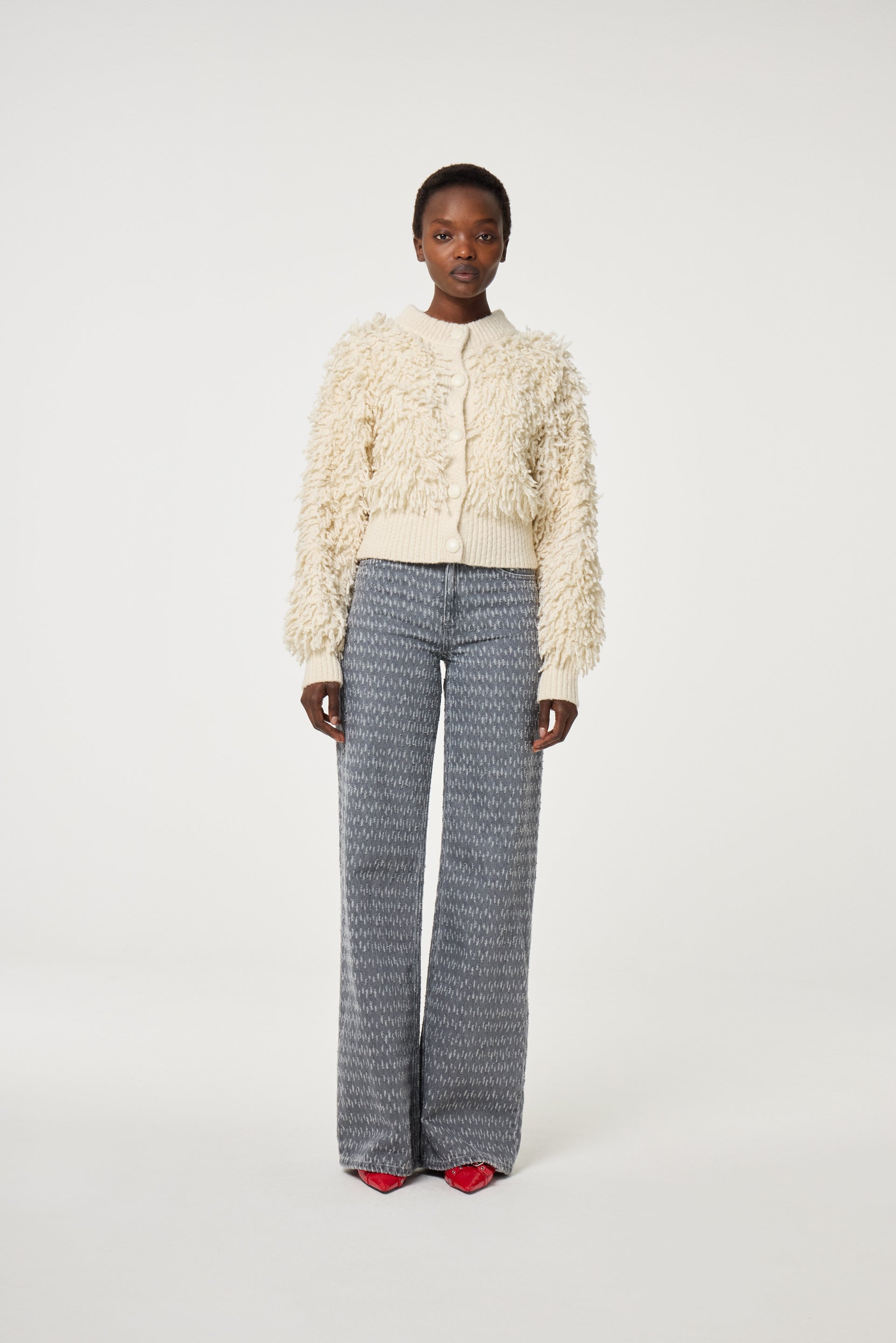 Thea Wide Leg Jeans | Faded Grey