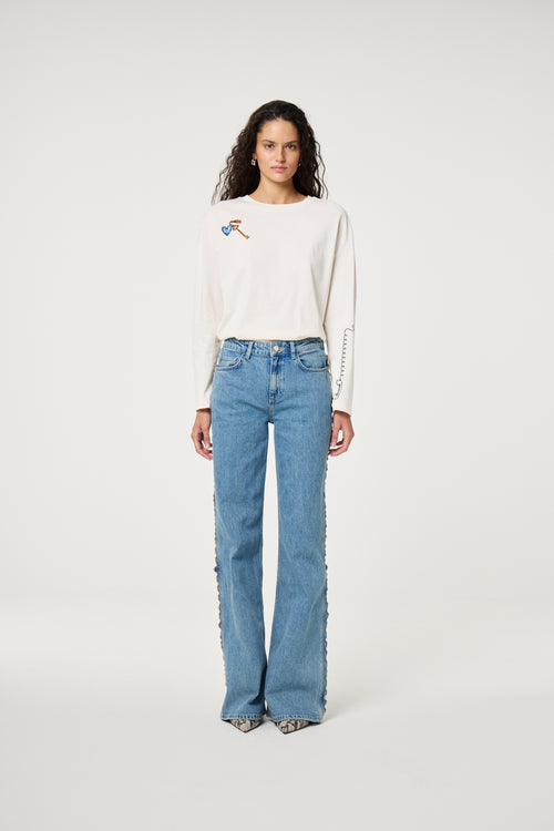 Thea Wide Leg Jeans | Mid Blue