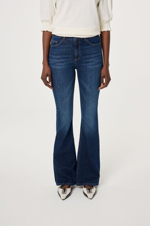Eva Flare Jeans | Dark Indigo