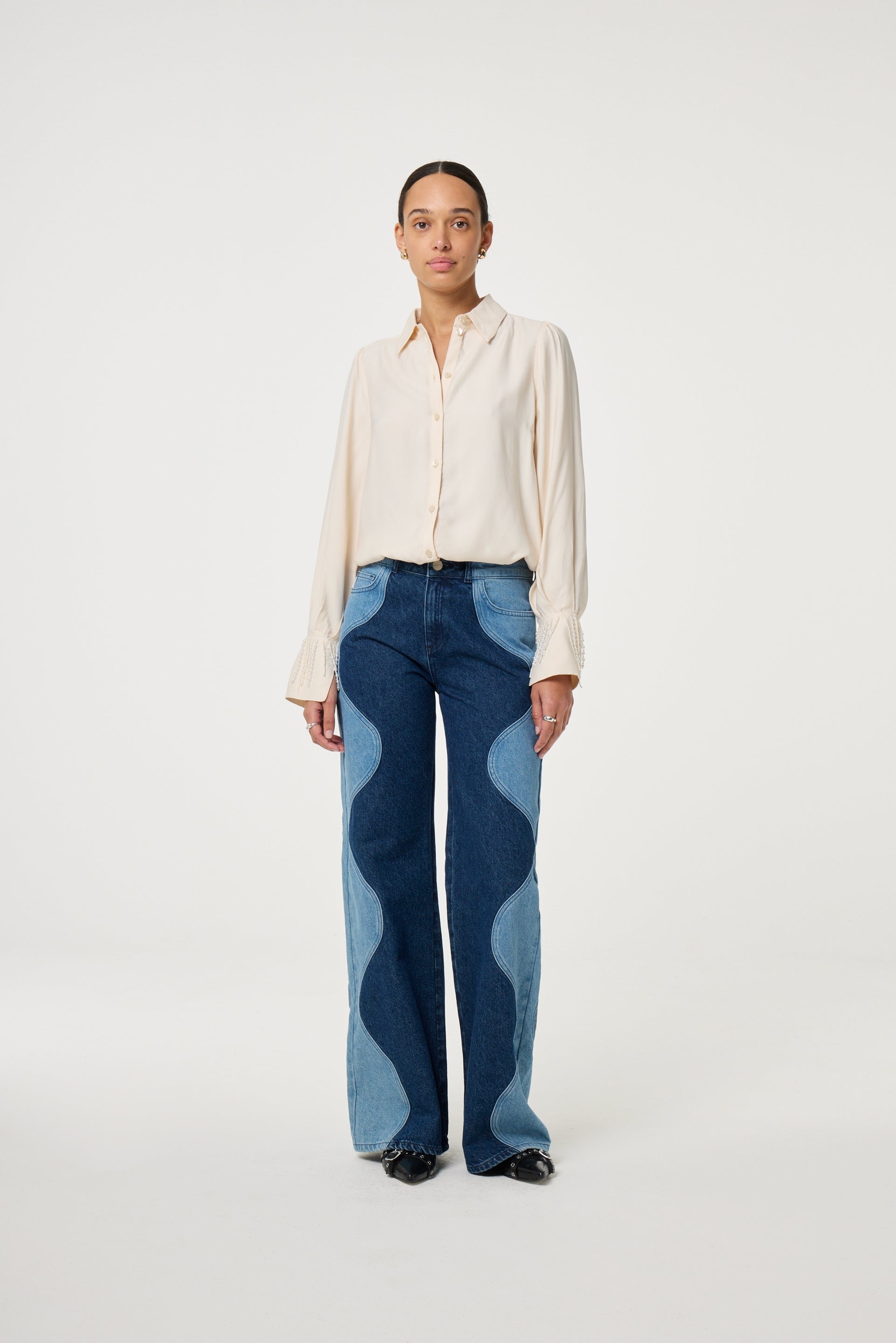 Thea Wavy Jeans | Wavy Blue