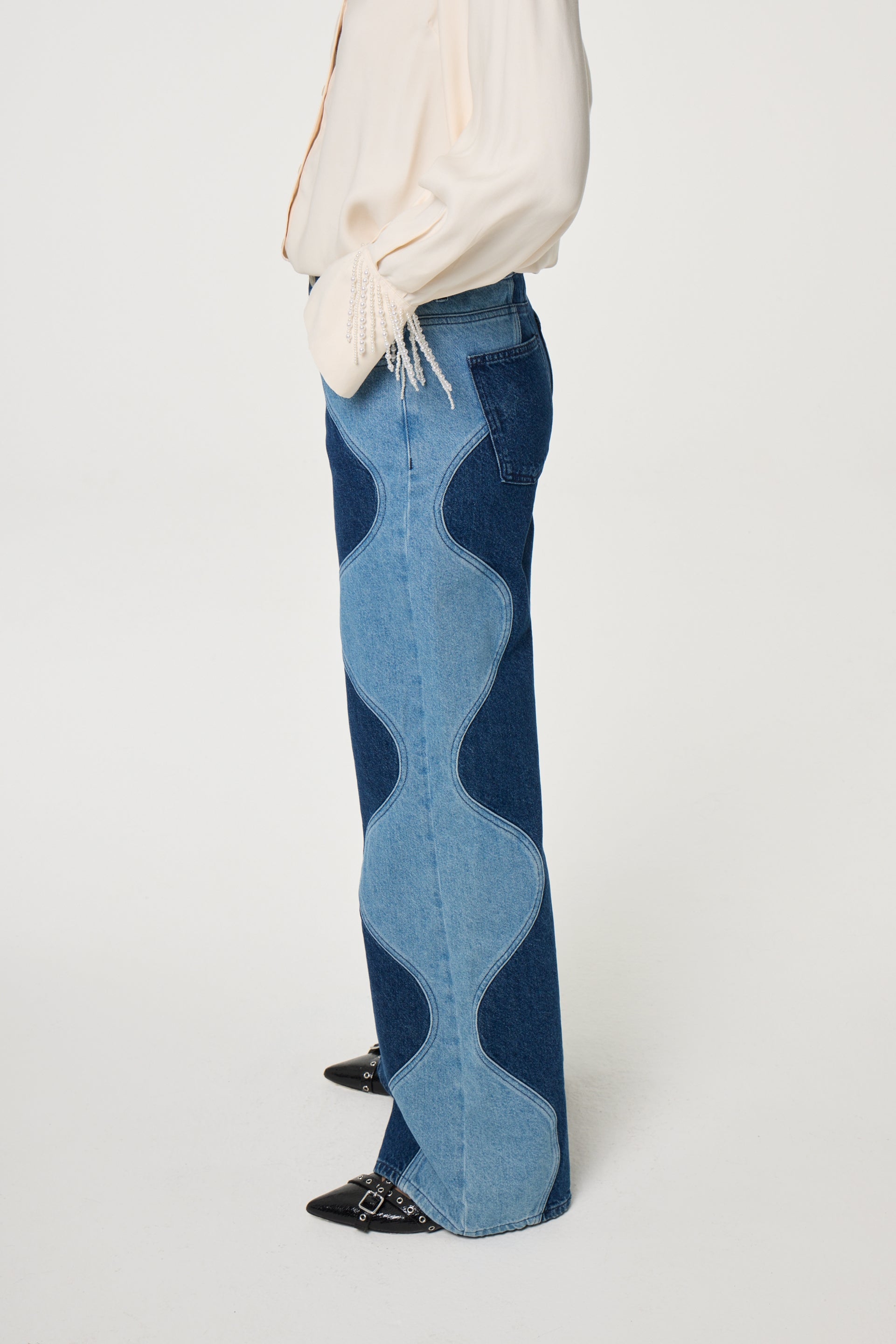 Thea Wavy Jeans | Wavy Blue