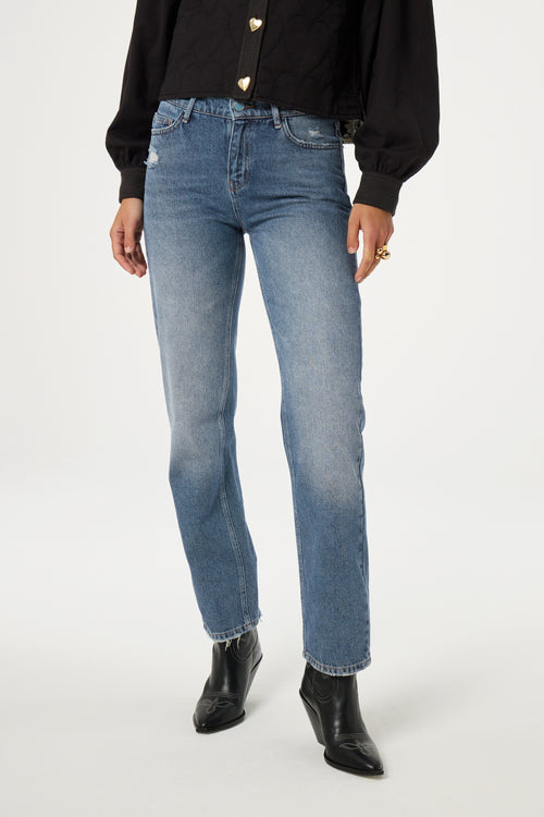 Marie Straight Low-rise Jeans | Authentic Wash