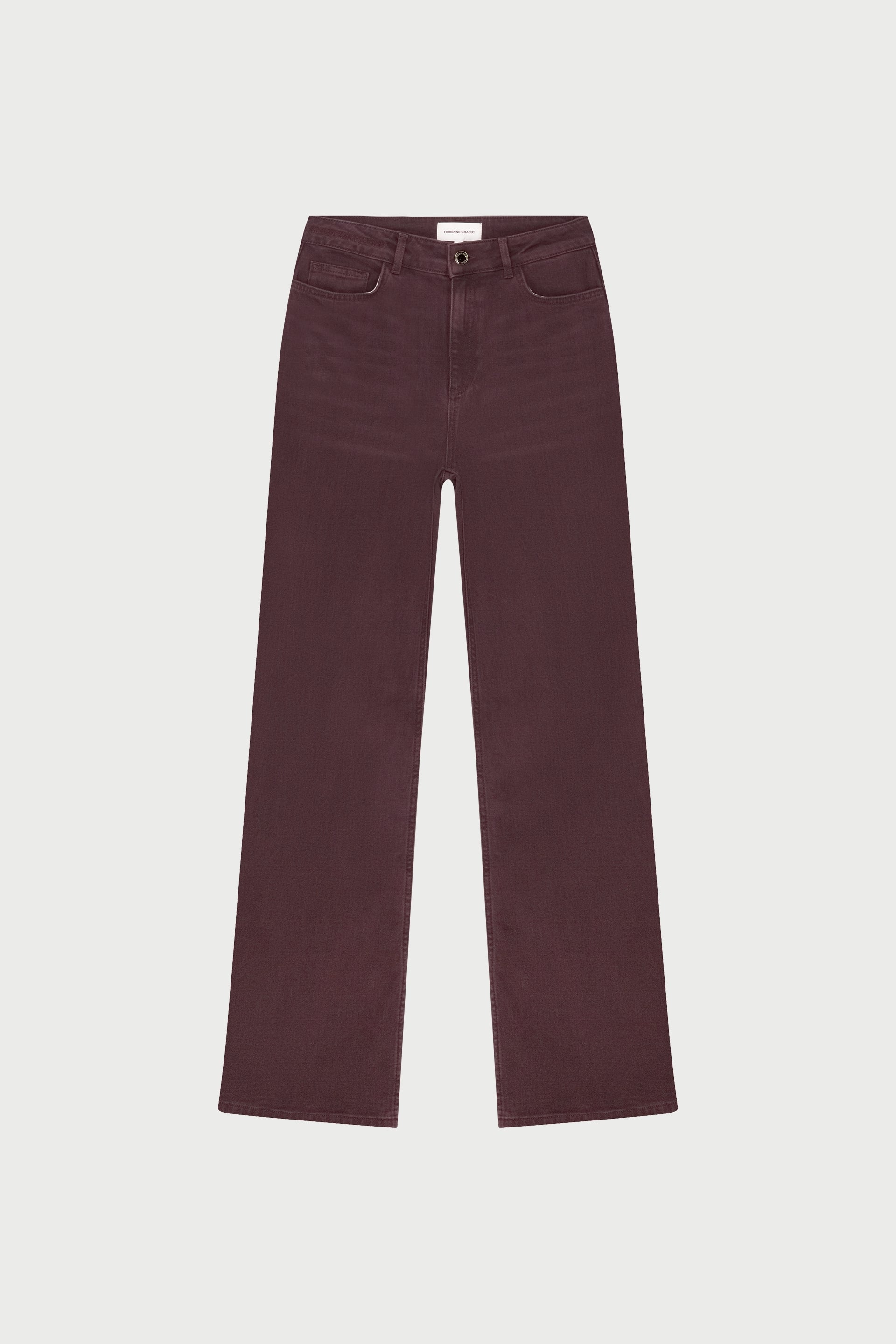 Thea Wide Leg Jeans | Deep Burgundy