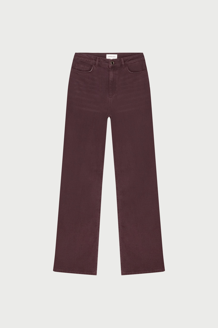 Thea Wide Leg Jeans | Deep Burgundy
