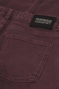 Thea Wide Leg Jeans | Deep Burgundy