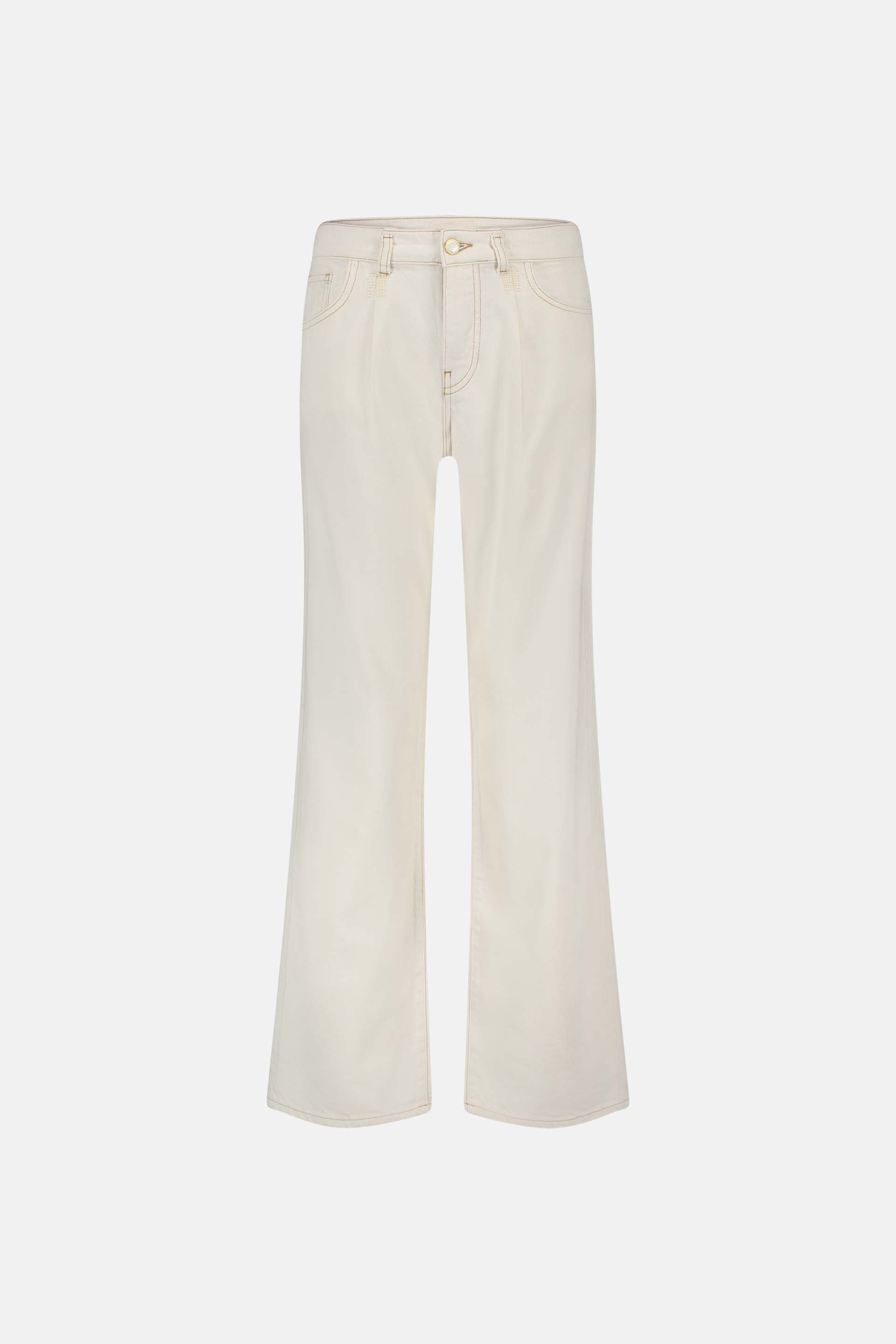 Lucy Wide Leg Jeans | Warm White