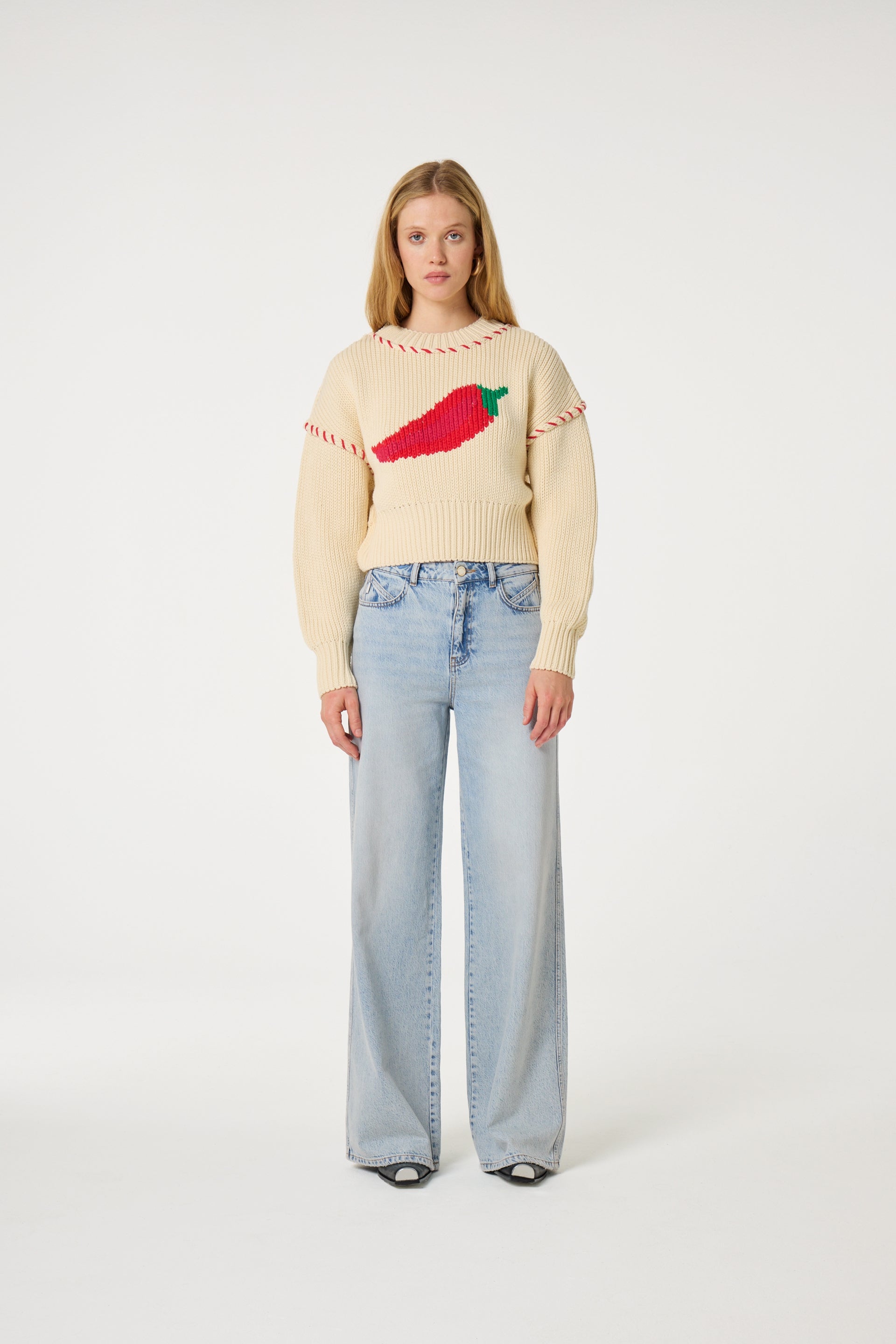Alex Wide Leg Jeans | Faded Light Blue